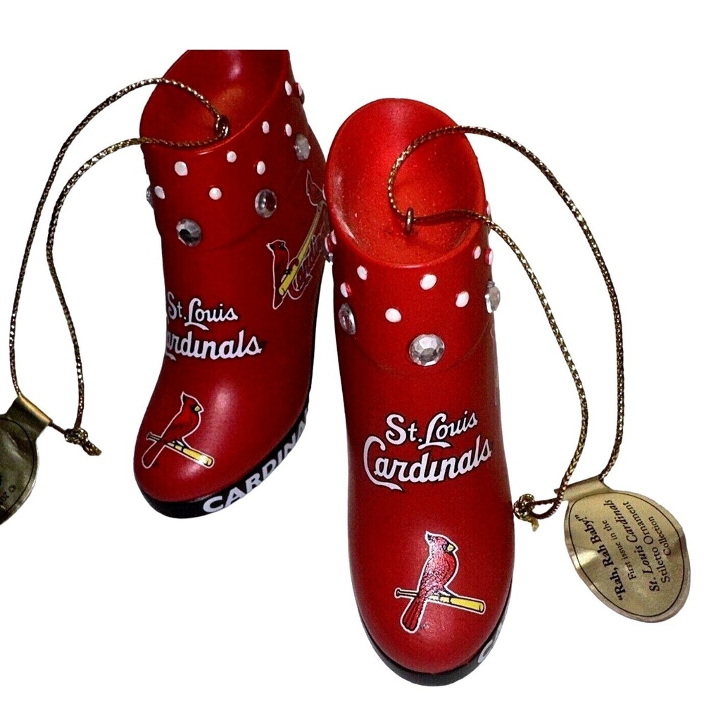 Bradford Exchange St. Louis Cardinals‎ Boot Ornament Rhinestone Decor - Picture 5 of 8
